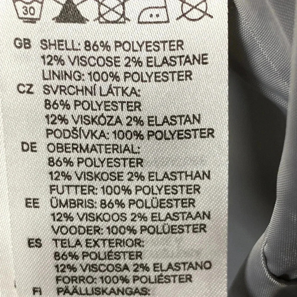 -H & M WOMENS SIZE 6 BELTED COAT GRAY SNAP BUTTONS LINED POCKETS POLY ELASTANE - Picture 11 of 12